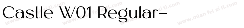 Castle W01 Regular字体转换